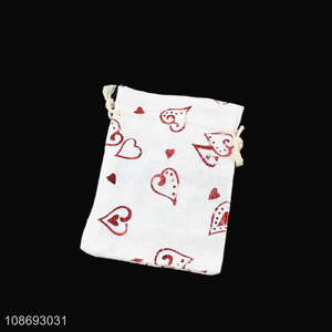 Yiwu market heart printed 2pcs candy packaging bag for wedding gifts