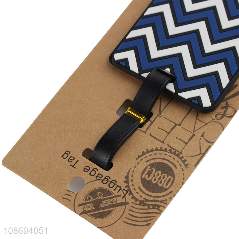 Factory supply wavy pattern luggage tag baggage tag suitcase tag