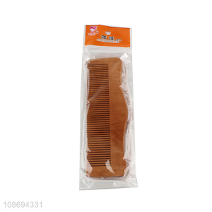 New product natural peach wood fine tooth anti-static comb hair brush