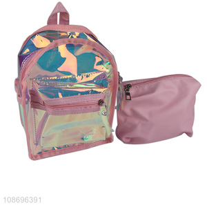 Top selling waterproof girls travel backpack with portable makeup bag