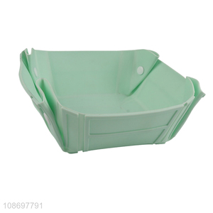 Wholesale outdoor camping collapsible vegetable fruit storage basket serving tray