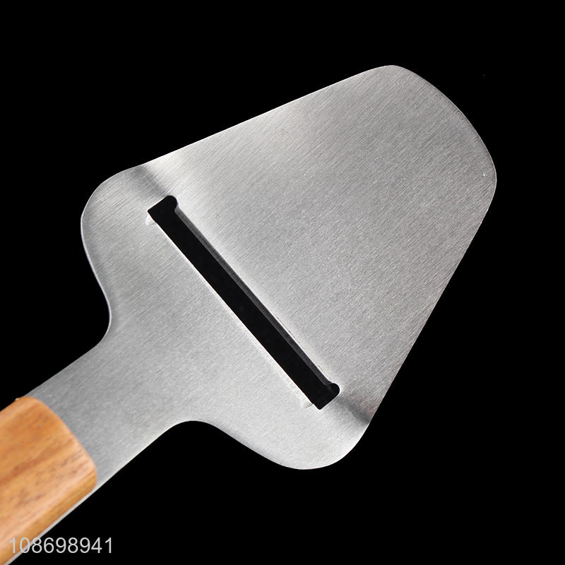 Online wholesale stainless steel kitchen gadget cheese shovel with wooden handle