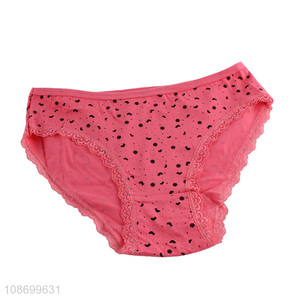 Factory supply women's cotton briefs panties girls underwear