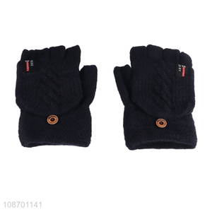 Popular products winter men fingerless gloves polyester gloves for sale