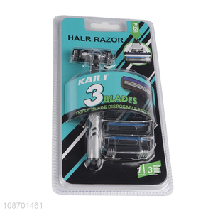 Good price men's shaving razors disposable razors with 3 blades