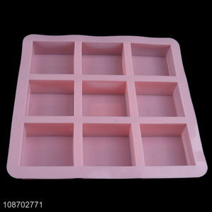 China supplier square silicone baking tool candy chocolate mold for home
