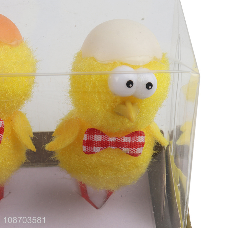 Hot selling mini Easter chicks figurines statues for Easter party decoration