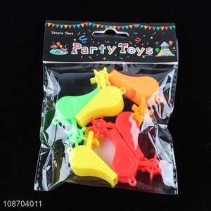 Latest products multicolor plastic whistle toys for party games