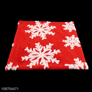 Hot selling fuzzy snowflake throw pillow case Christmas cushion cover