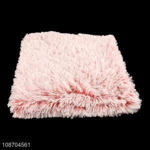 Wholesale soft fluffy plush throw pillow case for living room sofa