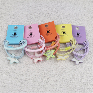 Popular products candy color fashion star hair rope braided hair ring for headdress