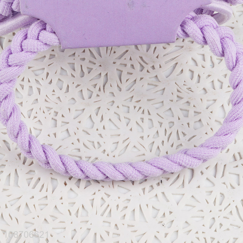 China products candy color elastic braided hair rope hair scrunchies for girls