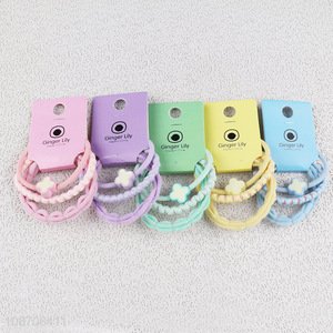Low price candy color elastic hair rope headdress hair ring for girls