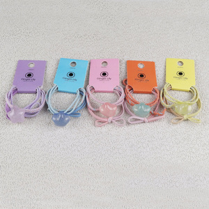Top selling candy color star bowtie braided hair rope hair scrunchies wholesale