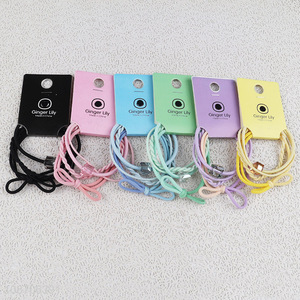 Top selling multicolor girls crystal bowtie hair rope hair scrunchies wholesale