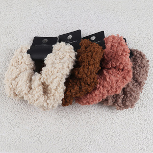 Popular products multicolor lamb wool elastic hair rope hair scrunchies for sale