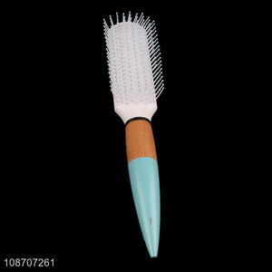 China imports massage detangling comb hair brush with wooden handle