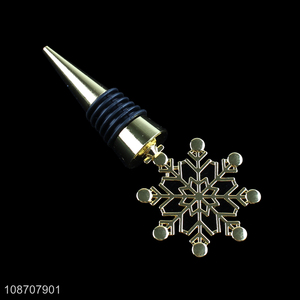 Wholesale from china snowflake red wine bottle stopper for gifts