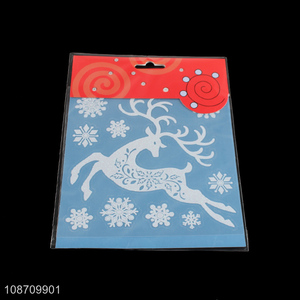 Hot selling pvc Christmas window decals Christmas reindeer window stickers