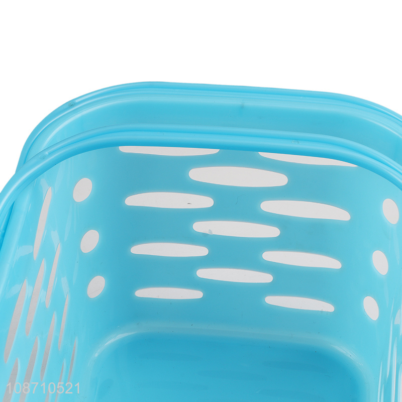 Good price multi-purpose plastic storage basket bins with handle for bathroom