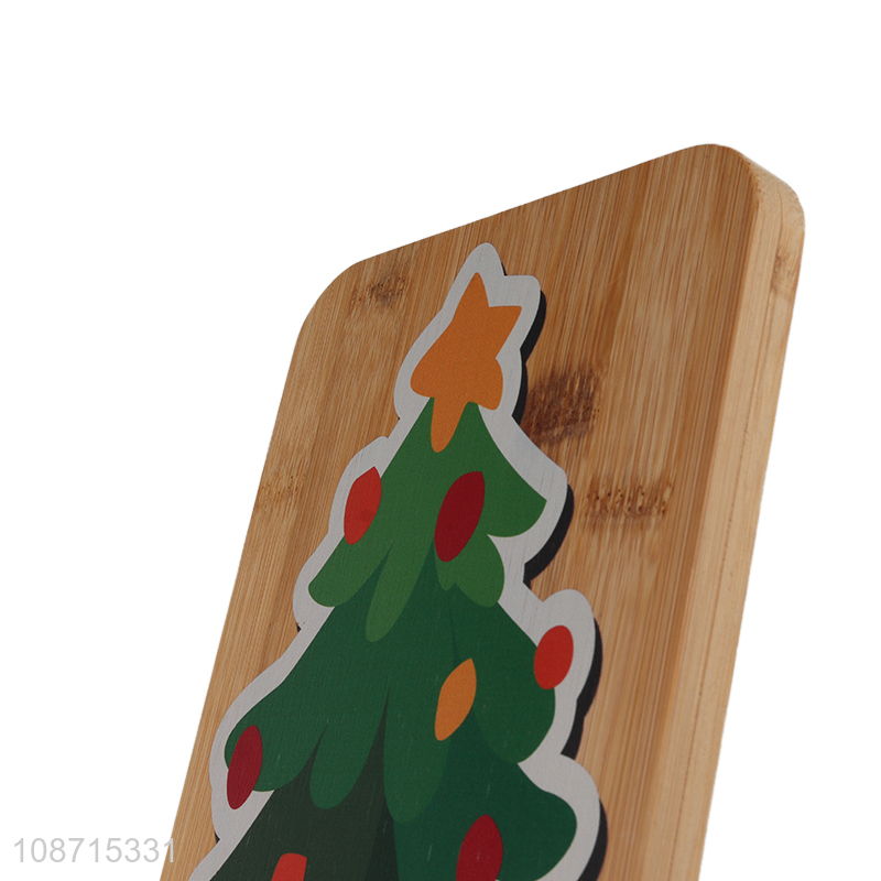 Wholesale Christmas cutting board bamboo chopping board for Xmas decor