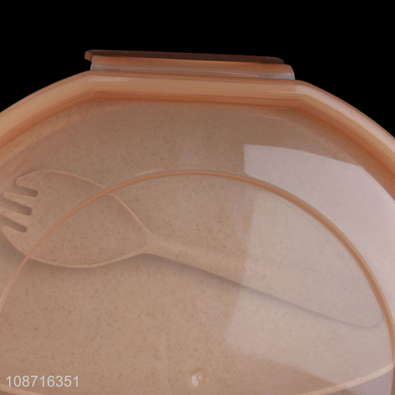 Good quality 3-compartment biodegradable wheat straw bento lunch box food container