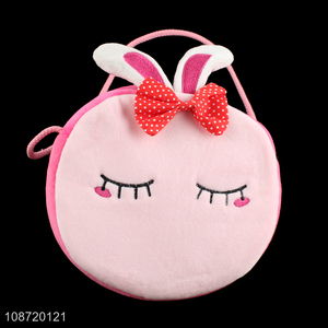 Wholesale cute plush crossbody bag cartoon rabbit fluffy messenger bag