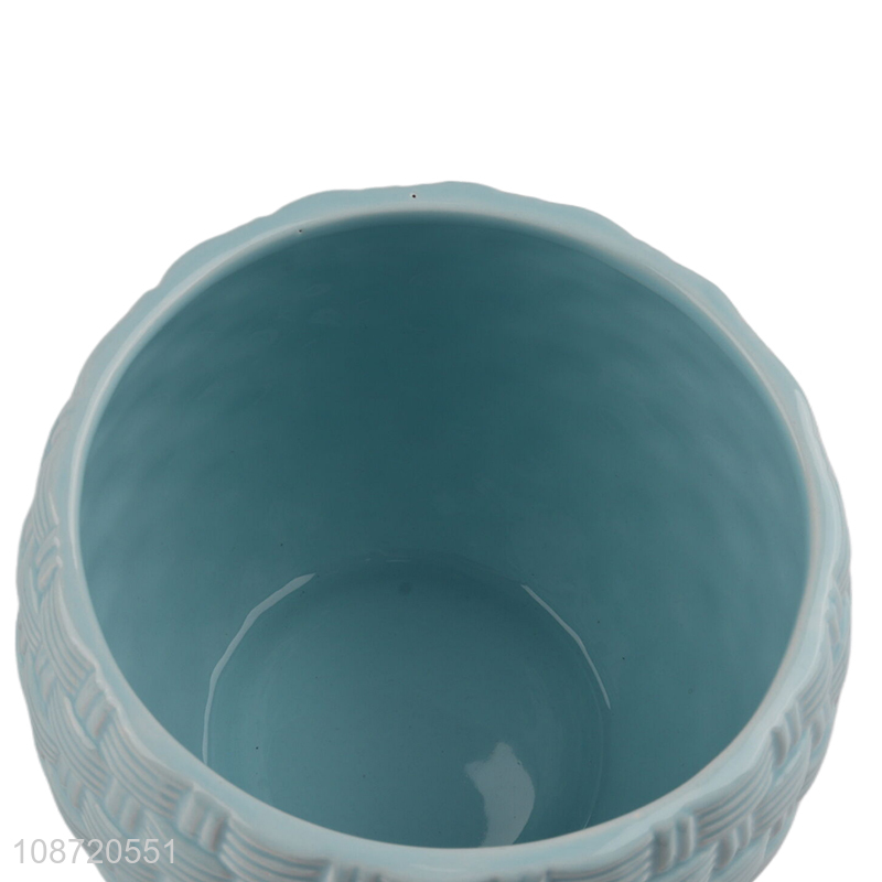 Top quality rabbit ceramic weaving jar storage jar candy jar for sale