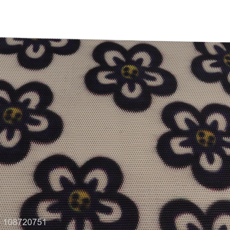 Good price rectangle flower pattern anti-slip floor mat door mat for sale