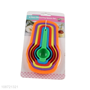 China wholesale 6pcs multicolor measuring <em>spoon</em> set for baking tool