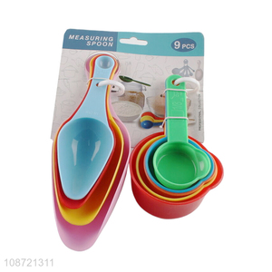 Top products multicolor plastic 9pcs measuring tool measuring <em>spoon</em> set
