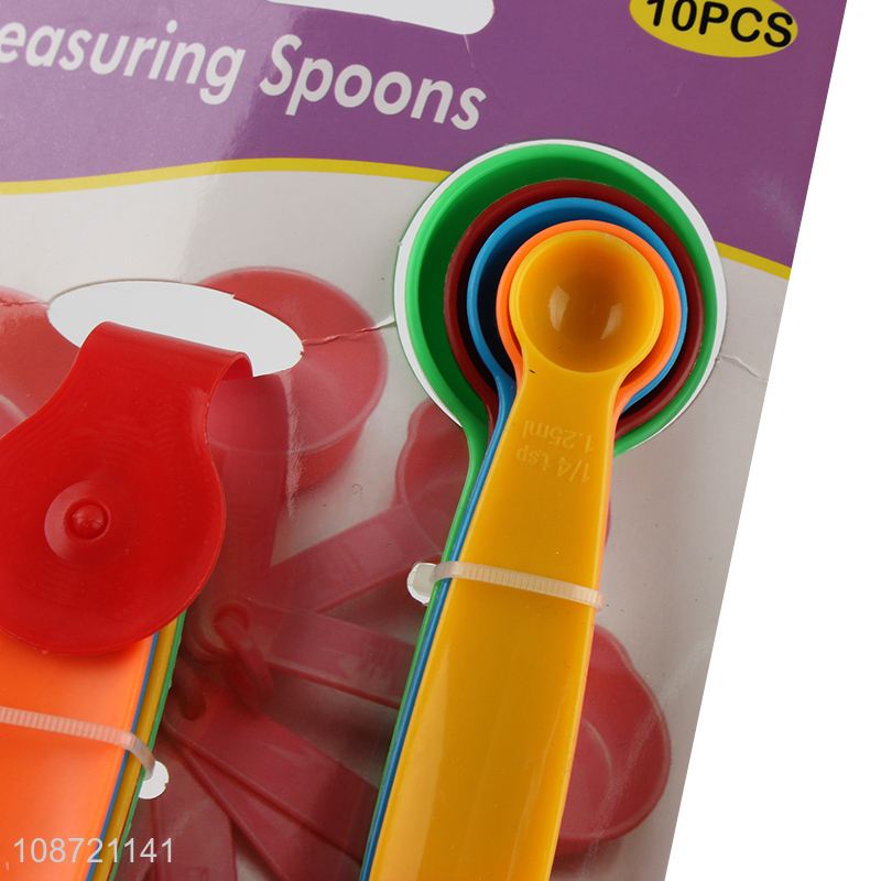 Hot selling 10pcs multicolor measuring tool measuring spoon set wholesale
