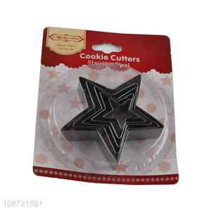 New product 5pcs/set stainless steel star shape biscuits cookies candy cutters