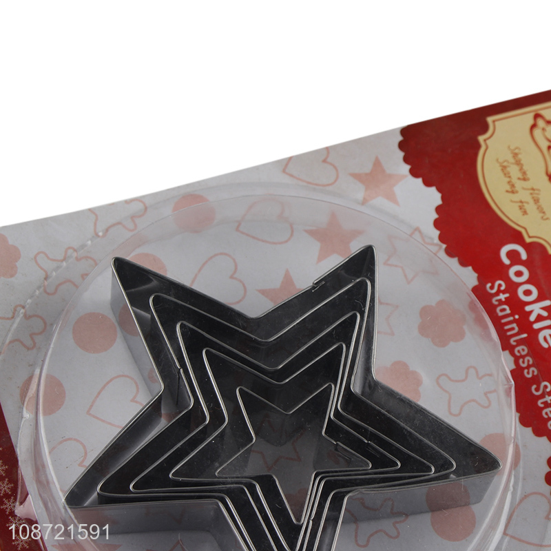 New product 5pcs/set stainless steel star shape biscuits cookies candy cutters