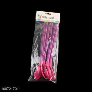 Hot selling hard plastic <em>spoon</em> straws reusable detachable stirring straws