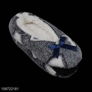 Factory price kids winter house slippers indoor plush bedroom shoes