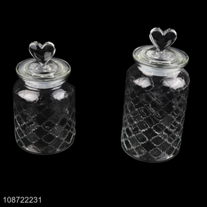 Low price glass sealed storage jar snack food storage jar for home