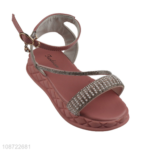 Factory direct sale soft sole girls kids casual summer sandal beach shoes wholesale