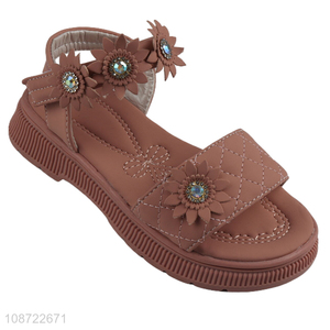 Top quality summer girls kids breathable sandal casual soft sole sandal