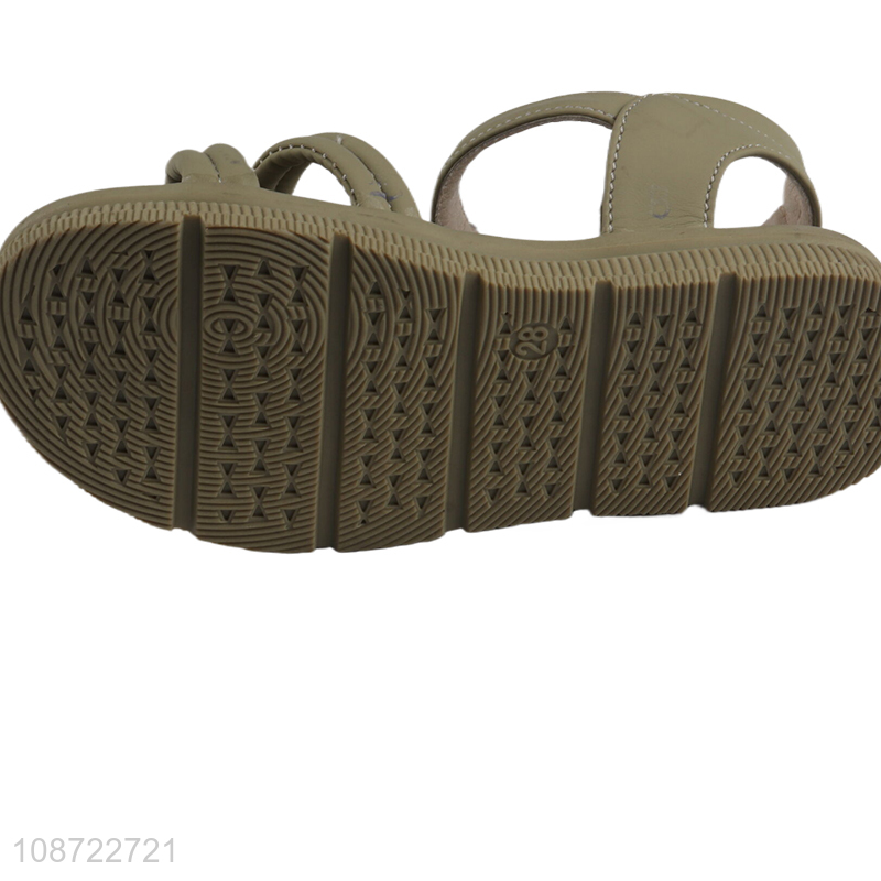Good quality non-slip summer girls kids soft sole beach sandal for sale