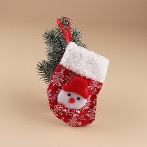 Low price snowman christmas stocking hanging ornaments for xmas tree
