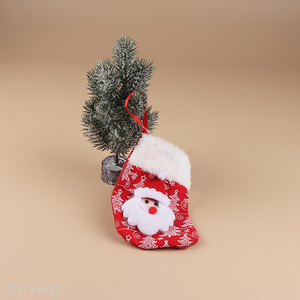 China supplier christmas decoration hanging ornaments christmas stocking for sale
