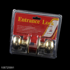 Online wholesale rust proof iron spherical lock entry lock door lock