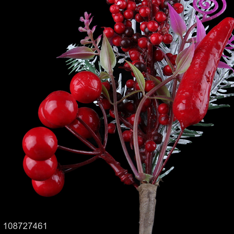 Hot selling artificial Christmas picks twigs sprigs for holiday decoration