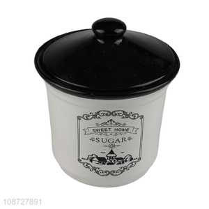 New style ceramic kitchen storage coffee sugar tea jars for home