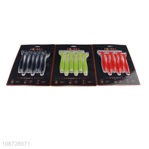 China supplier multicolor portable disposable shaving razor set for sale