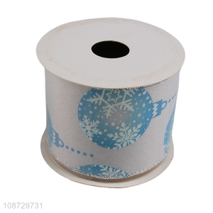 Good quality glitter fabric ribbons Christmas ribbons for crafting