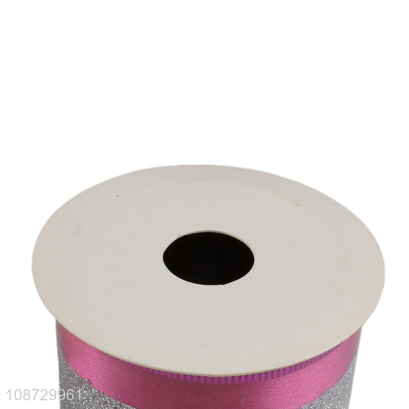 Factory price metallic fabric ribbons Christmas ribbons for crafting