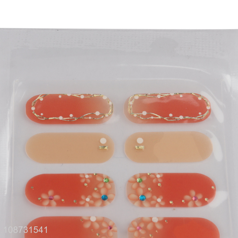 China factory full nail sticker nail polish strips for women girls