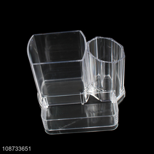 Good quality transparent desktop cosmetic makeup holder storage box for bedroom